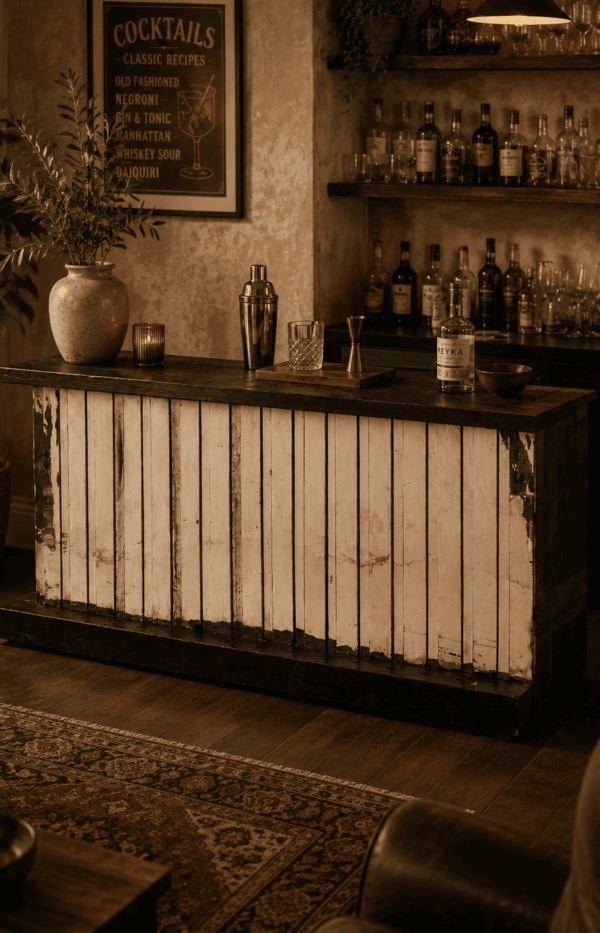 Modern Mirrored Bar Counter