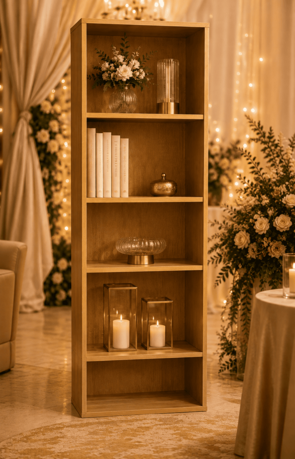Tall Wooden Open Shelf