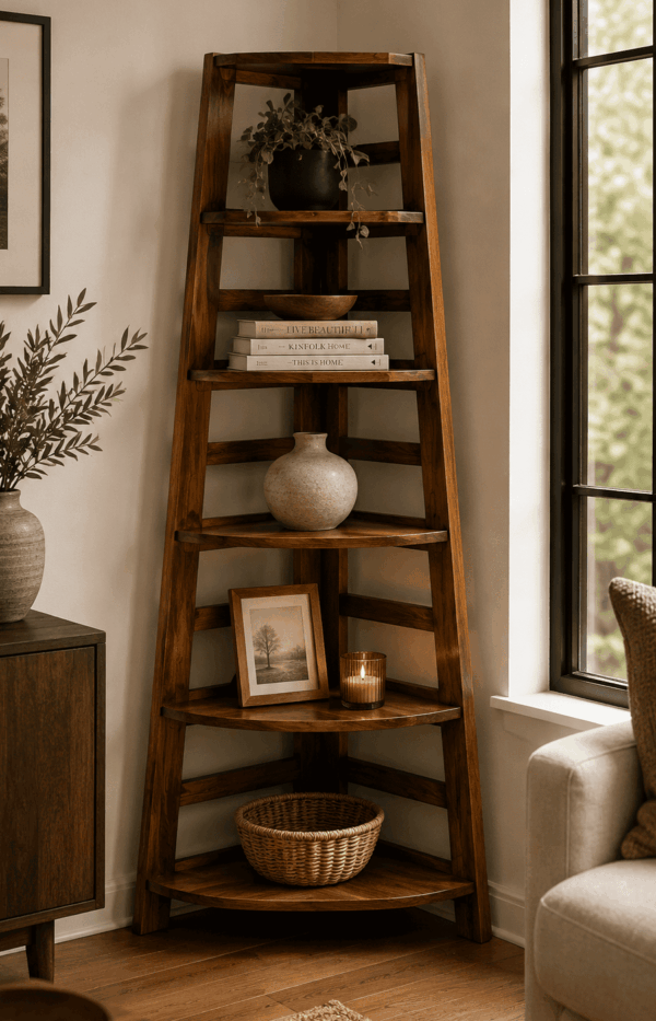 Belle Corner Bookshelf
