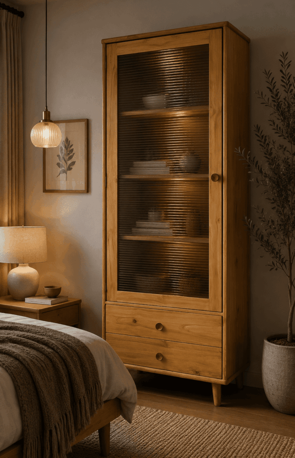 Compact Wooden Side Cabinet