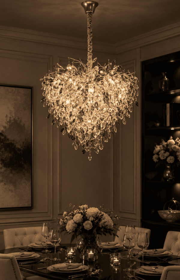 Luxury Crystal Leaf Chandelier