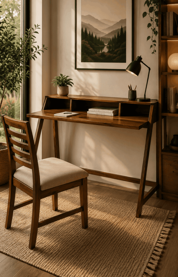 Hugo Study Table With Wooden Chair