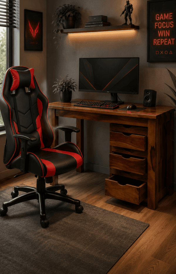 Alexa Study Table With Gaming Chair