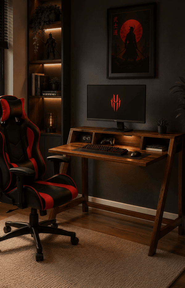 Luna Engineered Wood Study Table With Proxtreme Gaming Chair
