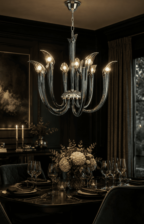 Modern Glass Pendant Chandelier