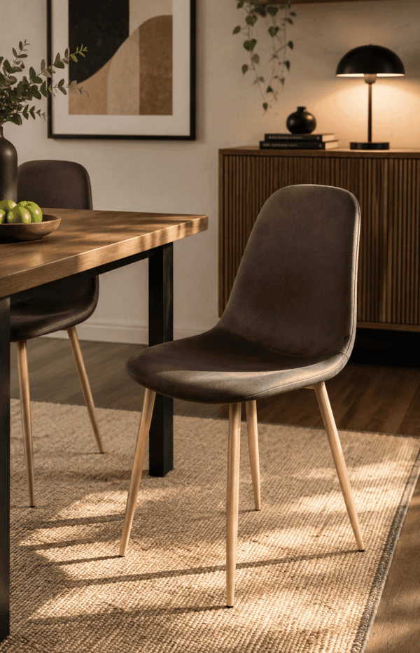 Joey Dining Chair In Brown Color