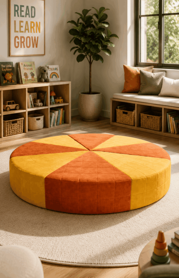 Patchwork Round Ottoman