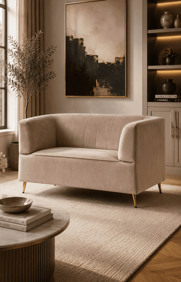 Contemporary Fabric 2 Seater Sofa