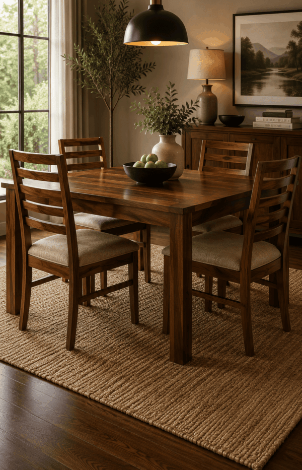 Alexa 4 Seater Dining Table With Wooden Chairs