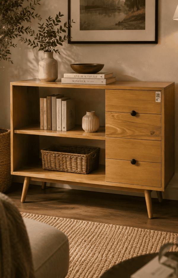 Compact Wooden Sideboard Cabinet