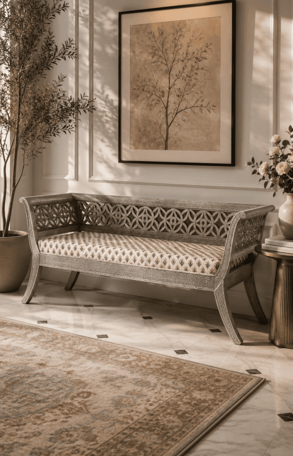 Antique Carved Silver Sofa