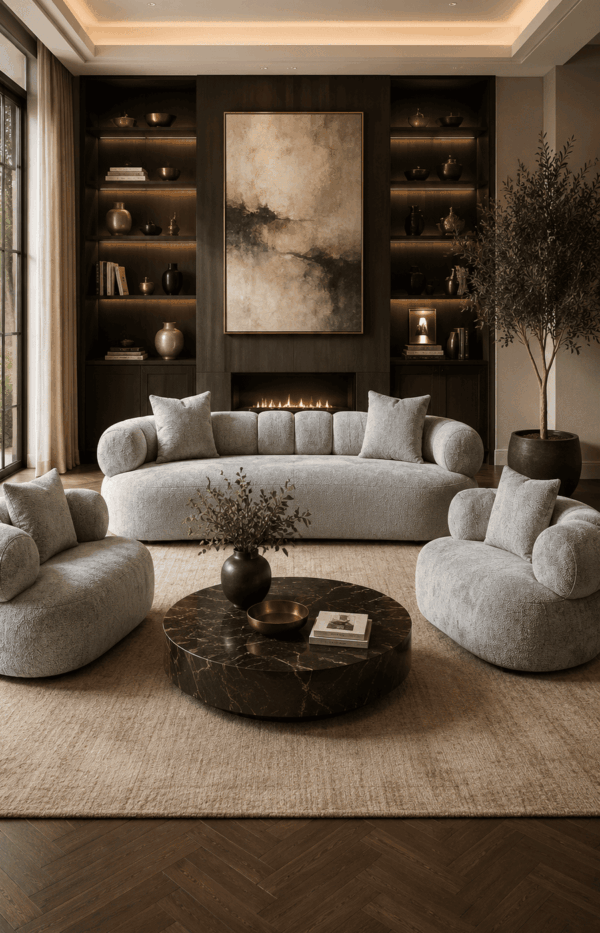 Modern Curved Sofa Set