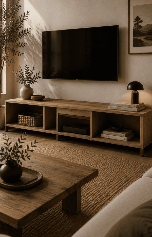 Long Wooden Tv Console