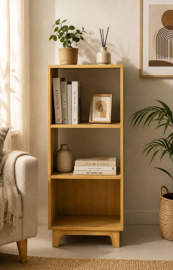 Modern Wooden Open Bookshelf