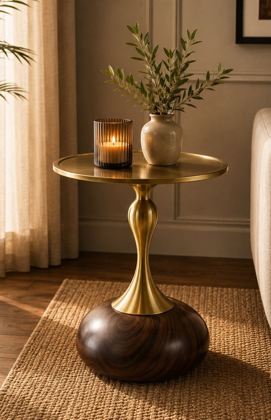Gold Dome Side Table