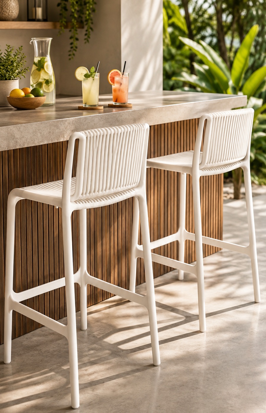 White Nes Bar Chair