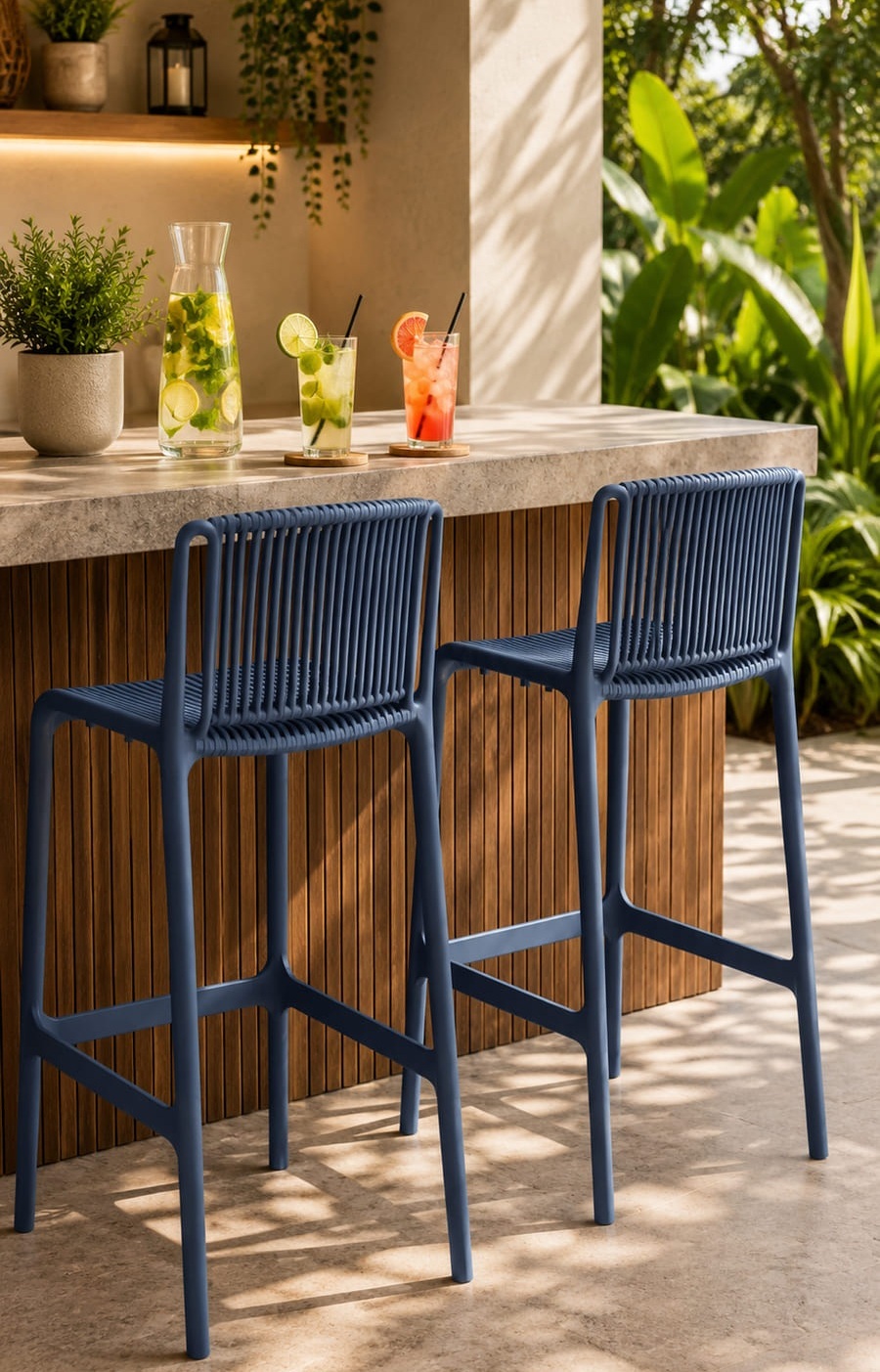 Blue Nes Bar Chair