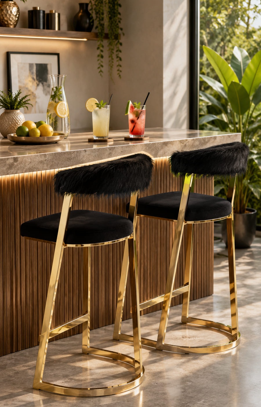 Gatsby Fur Bar Chair
