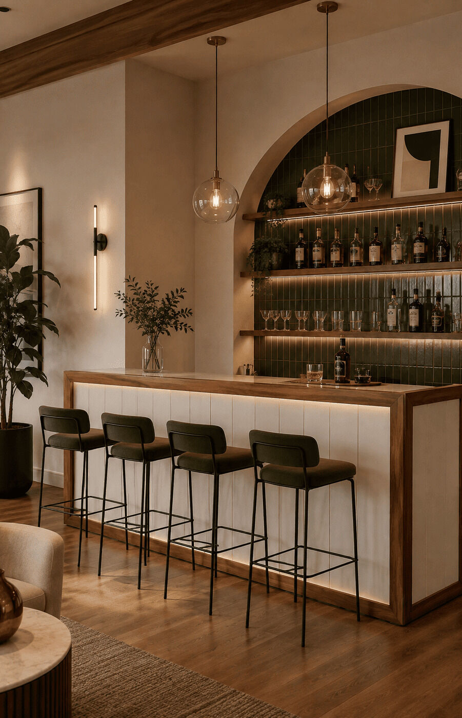 White Bar Counter (6 Feet)