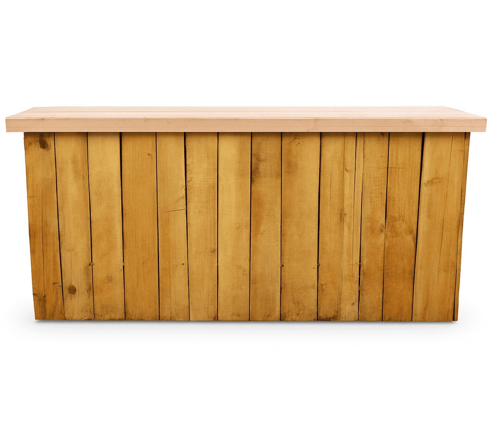 Raw Wood Dual Color Bar Counter (6 Feet) - Image 2
