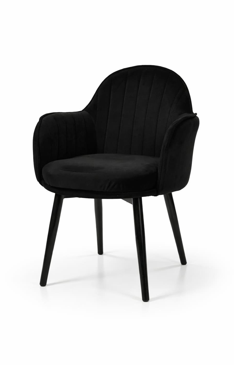 Black Velvet Cafe Chair - Image 2