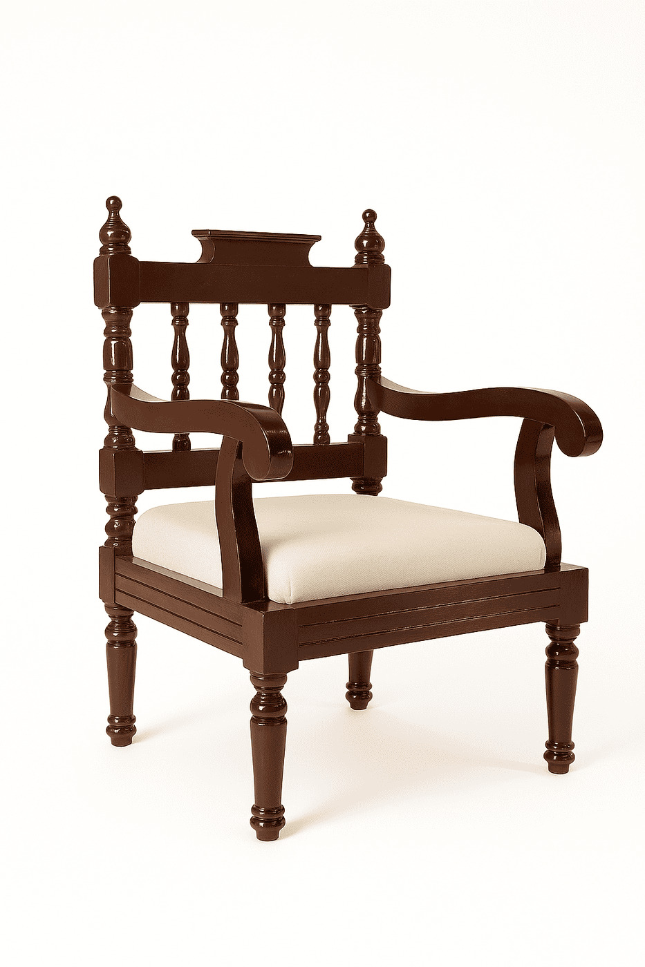 Vintage Wooden Vedic Chair - Image 2