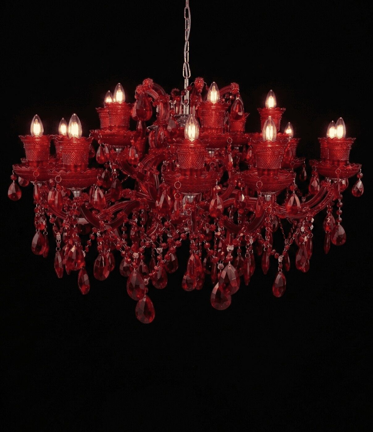Red Crystal Chandelier - Big - Image 2