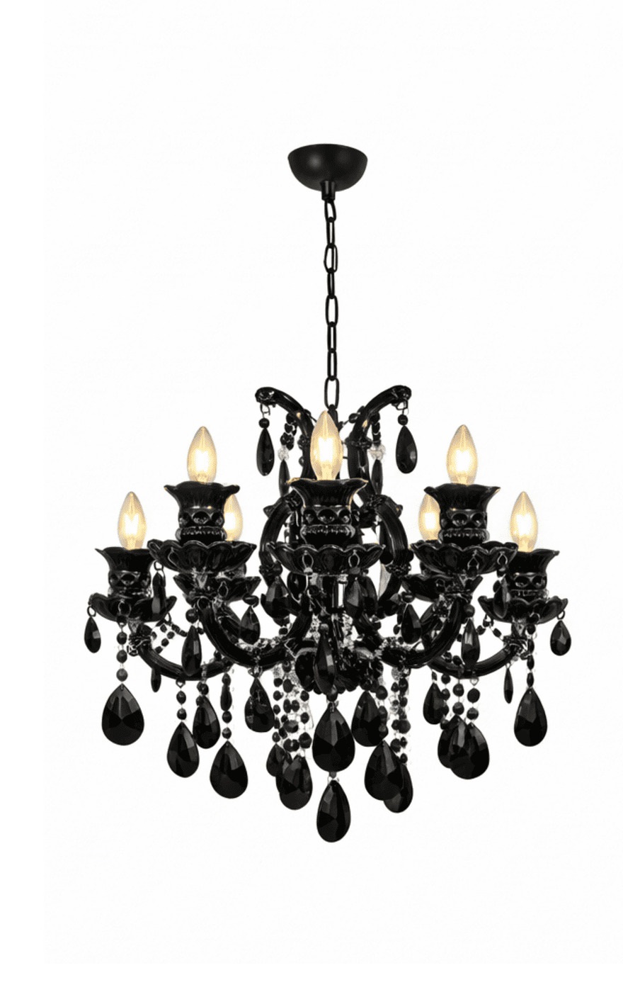 Black Crystal Chandelier - Small - Image 2