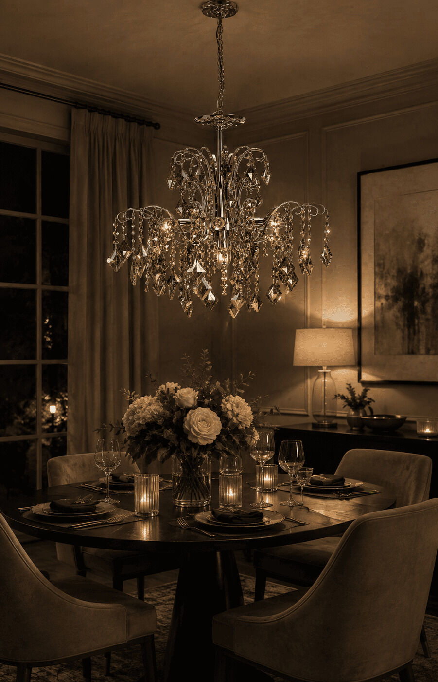 Small Cascade Chandelier