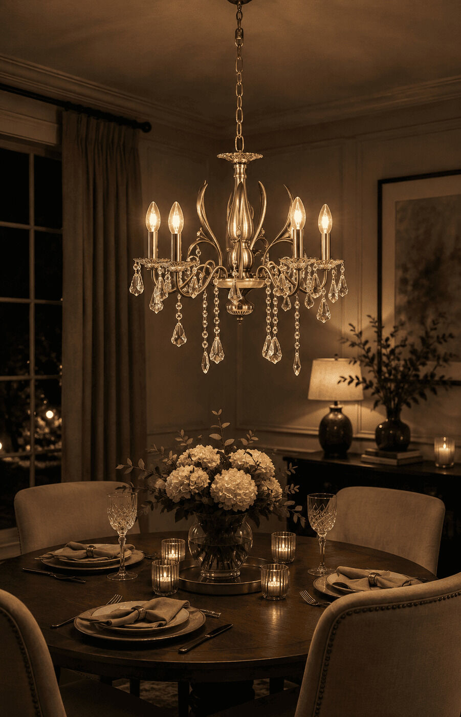 Antique Candle Chandelier