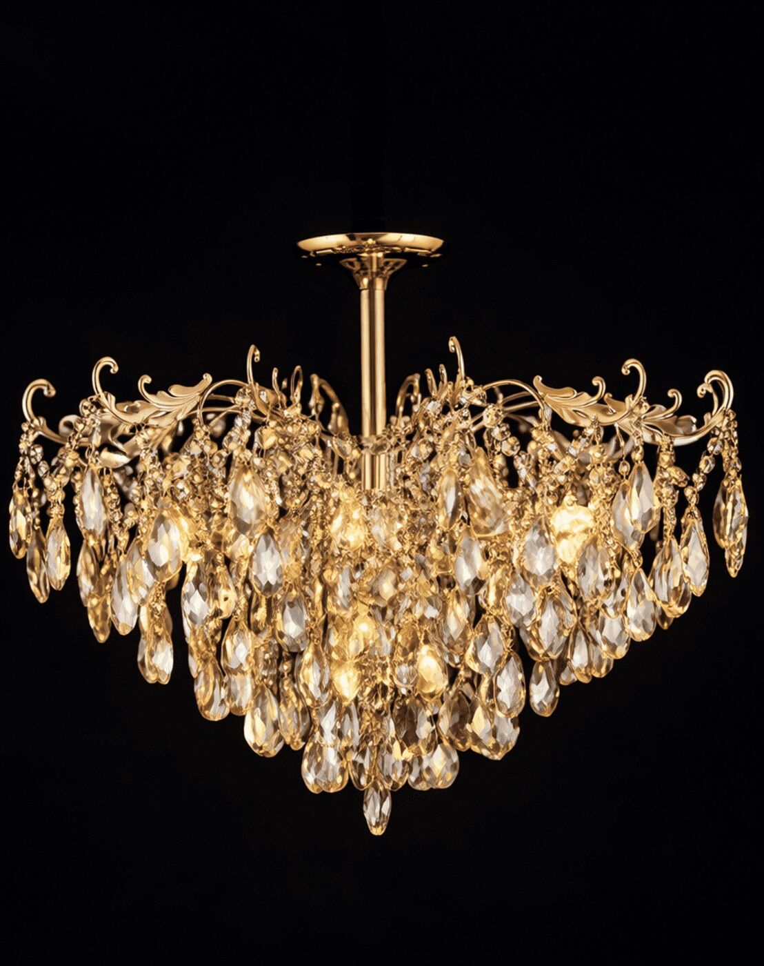 Gold Crystal Chandelier - Image 2