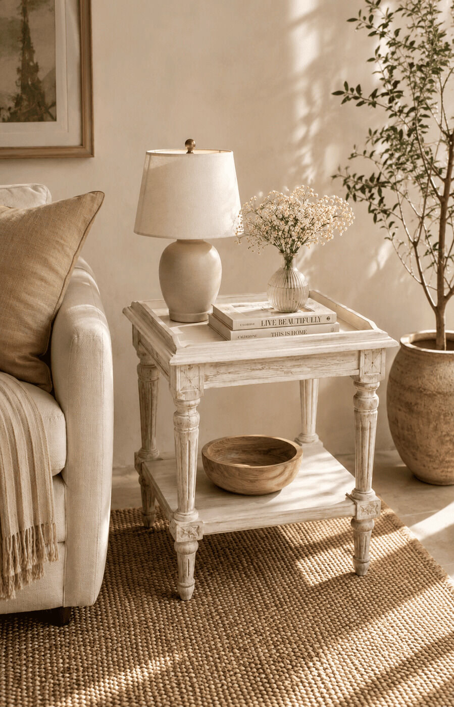 Rustic Vintage Shelf Table