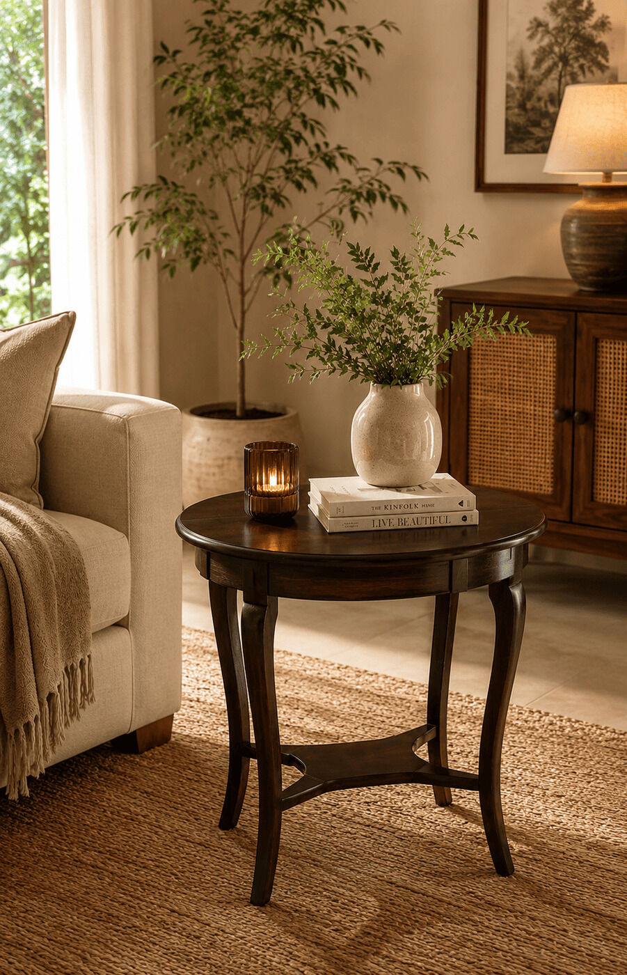 Walnut Finish Coffee Table