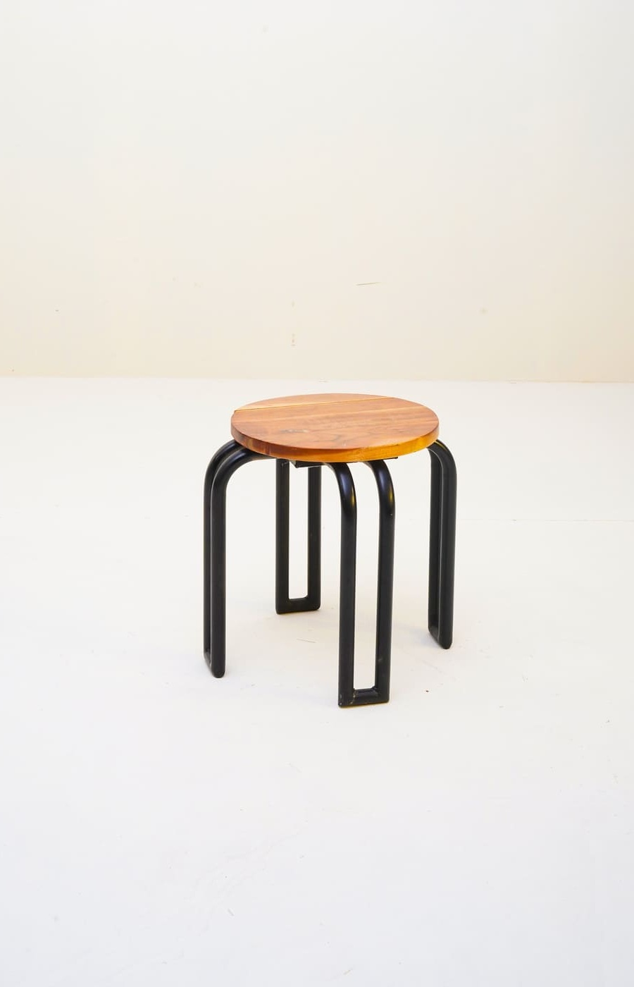 Round Raw Wood Top Coffee Table - Image 2