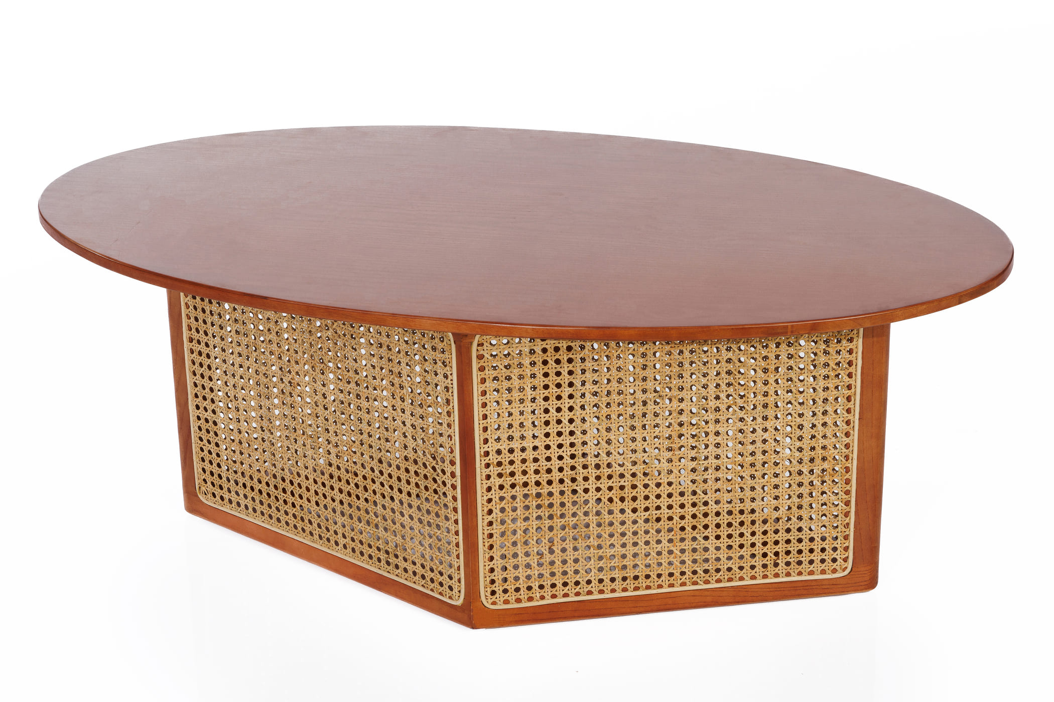 Oval Rattan Weave Tepoy - Image 2