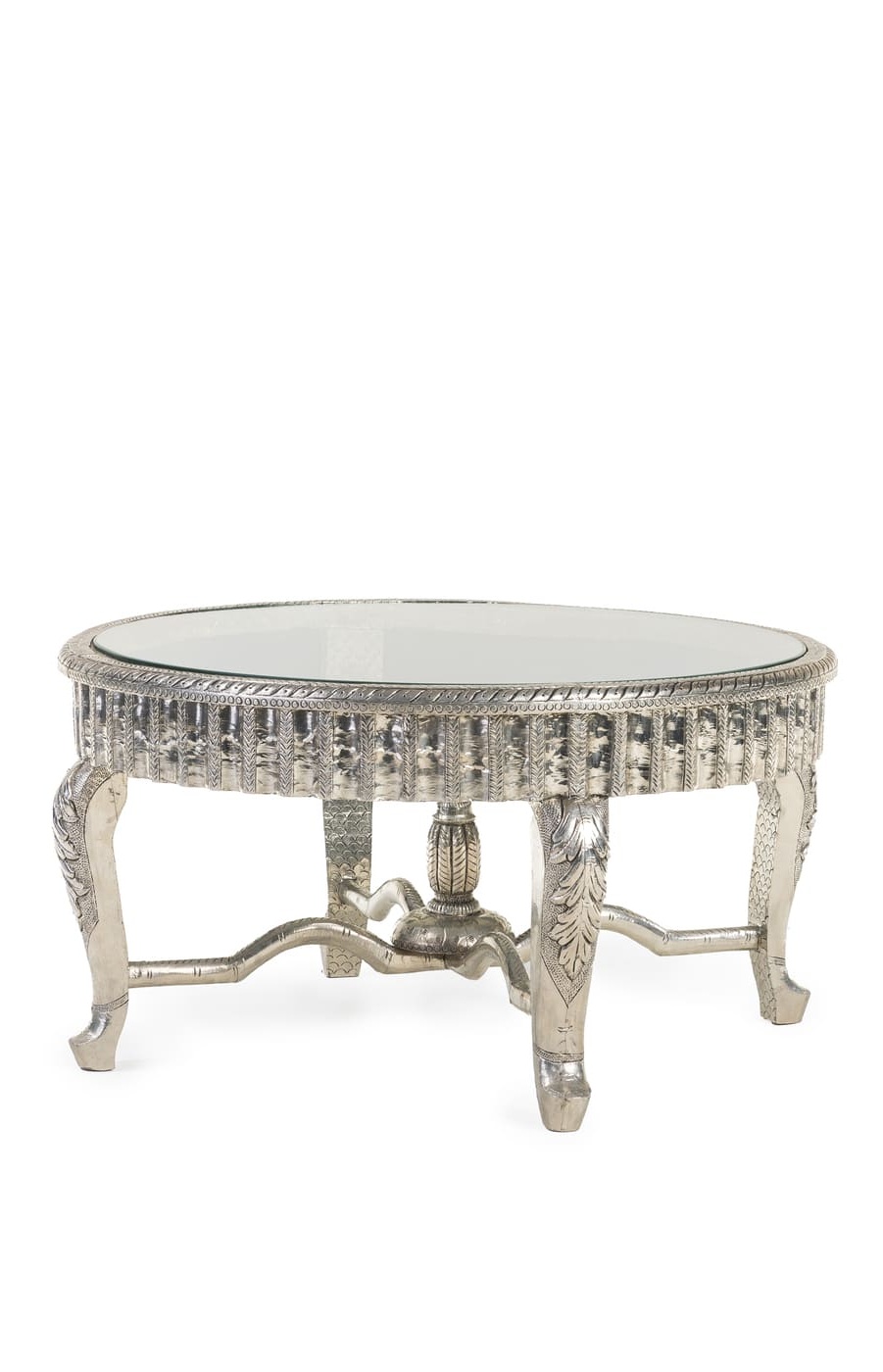 German Silver Round Table - Image 2
