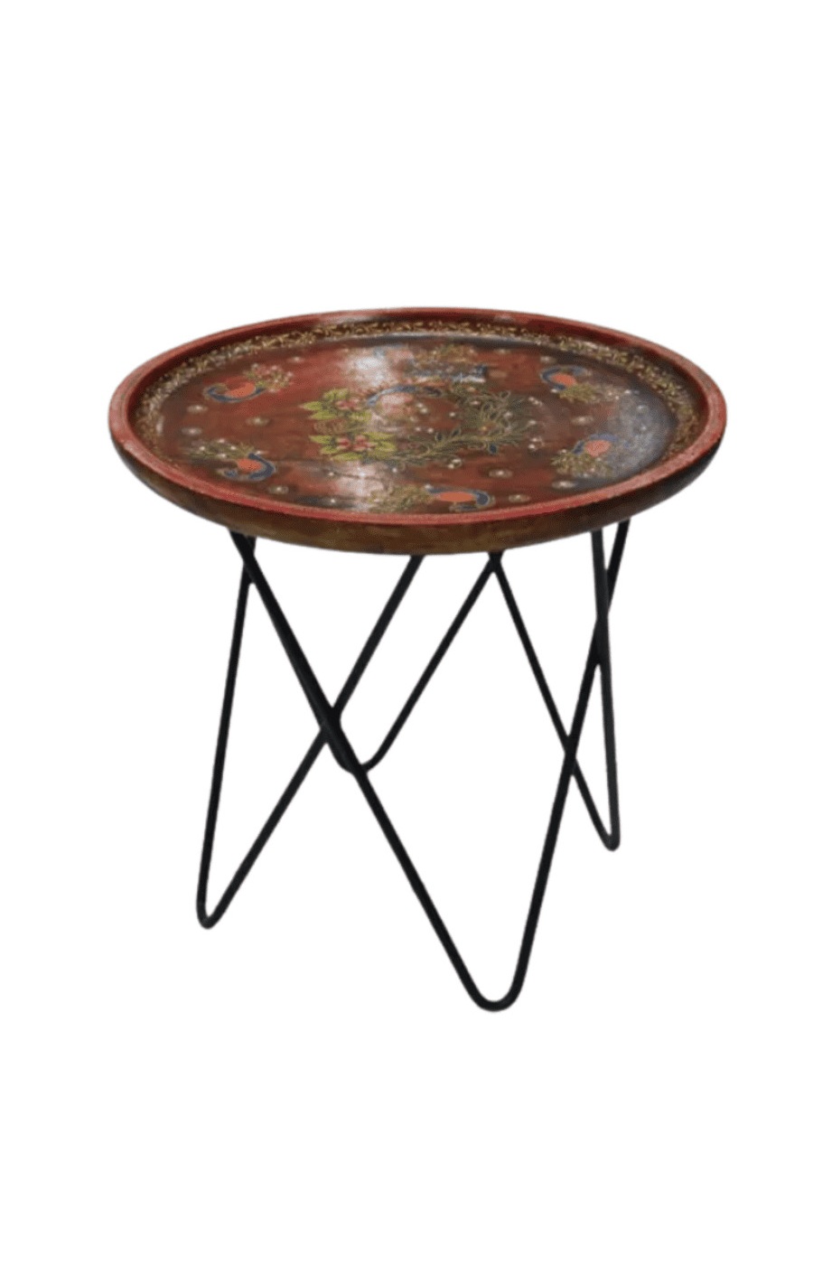Round Handprinted Coffee Table - Image 2
