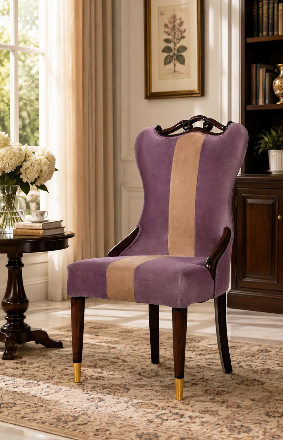 Wooden Empiro Lavender Chair
