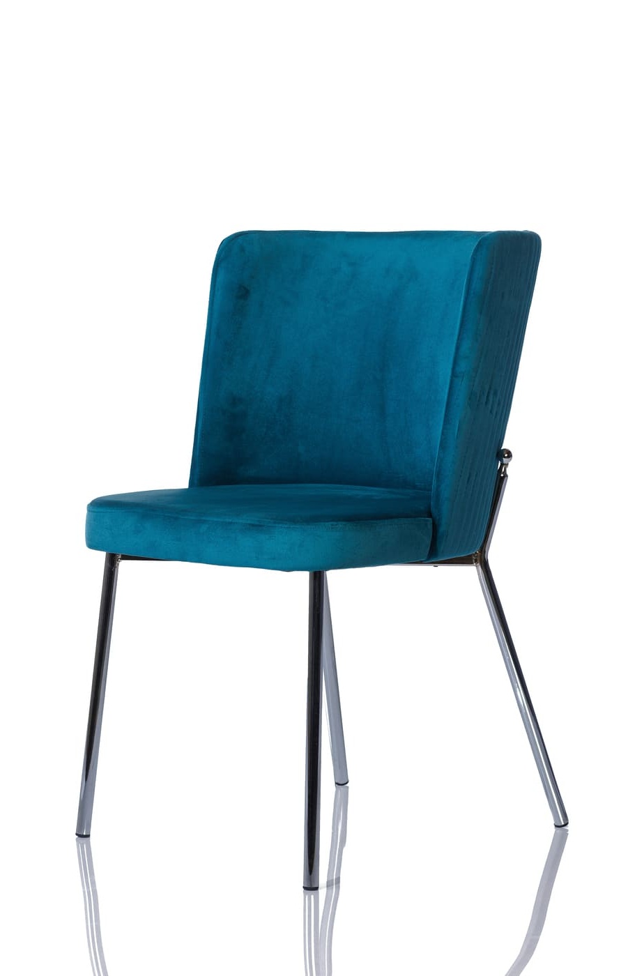 Blue Velvet Cafe Chair - Image 2