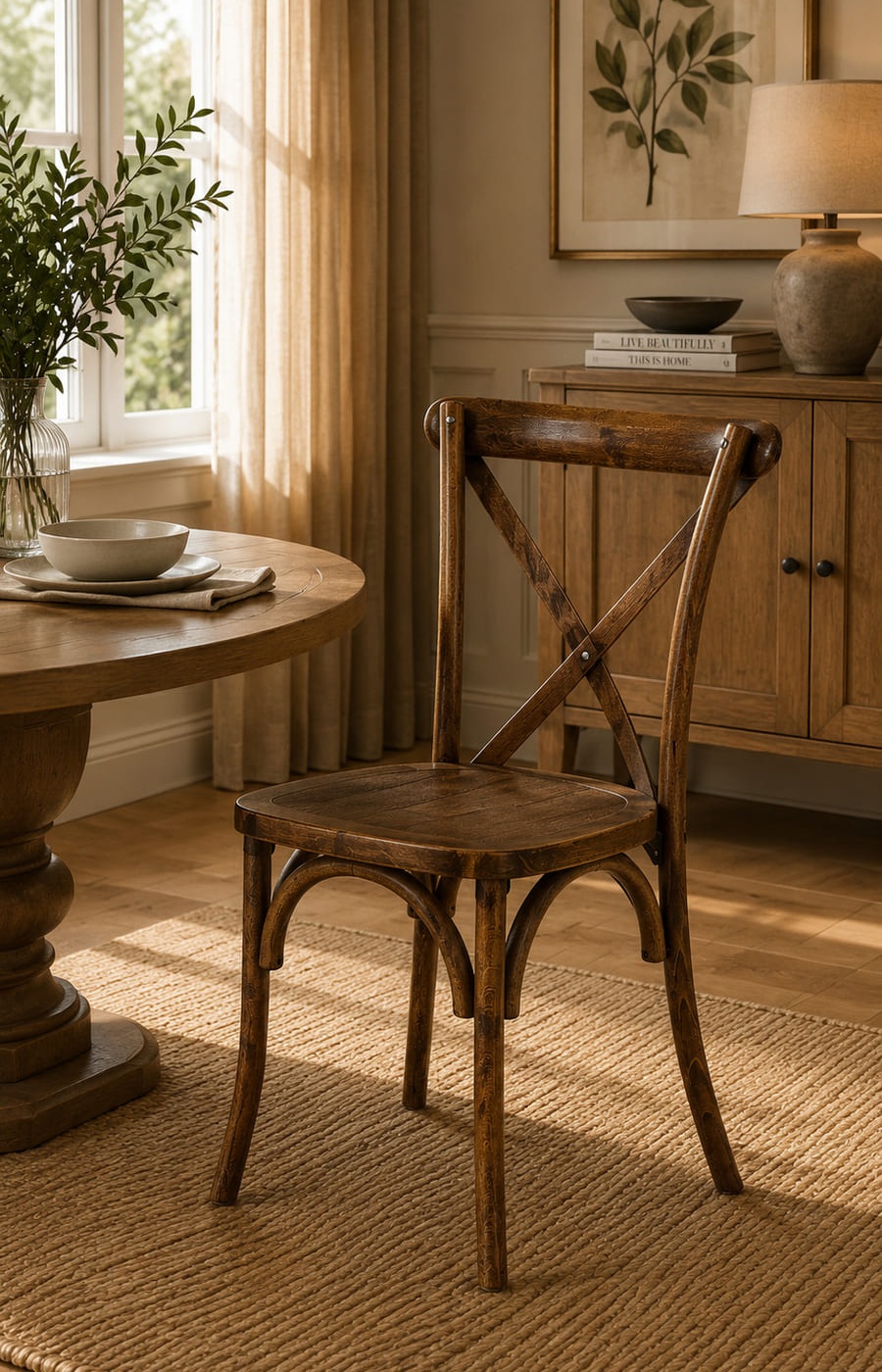 Wooden Cross Bow Chair