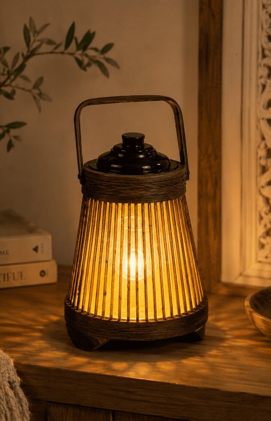 Antique Wooden Lantern