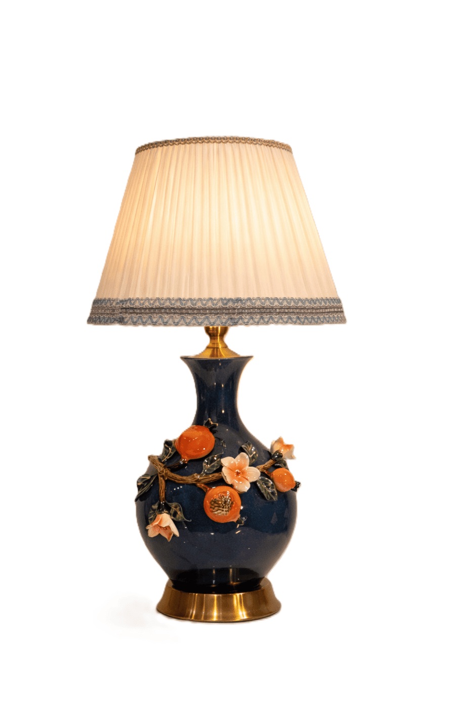 Blue Floral Table Lamp - Image 2