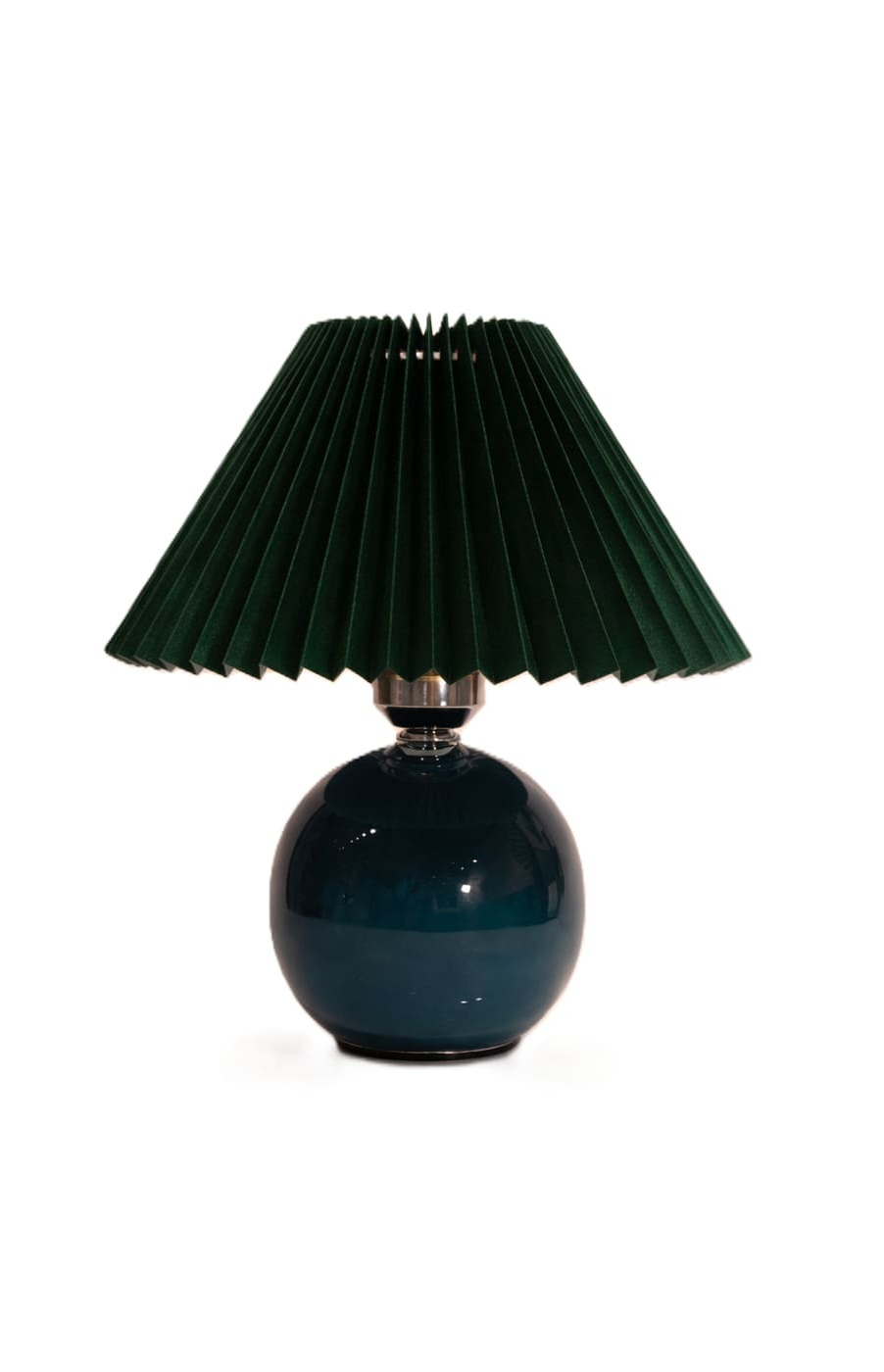 Teal Pleated Table Lamp - Image 2