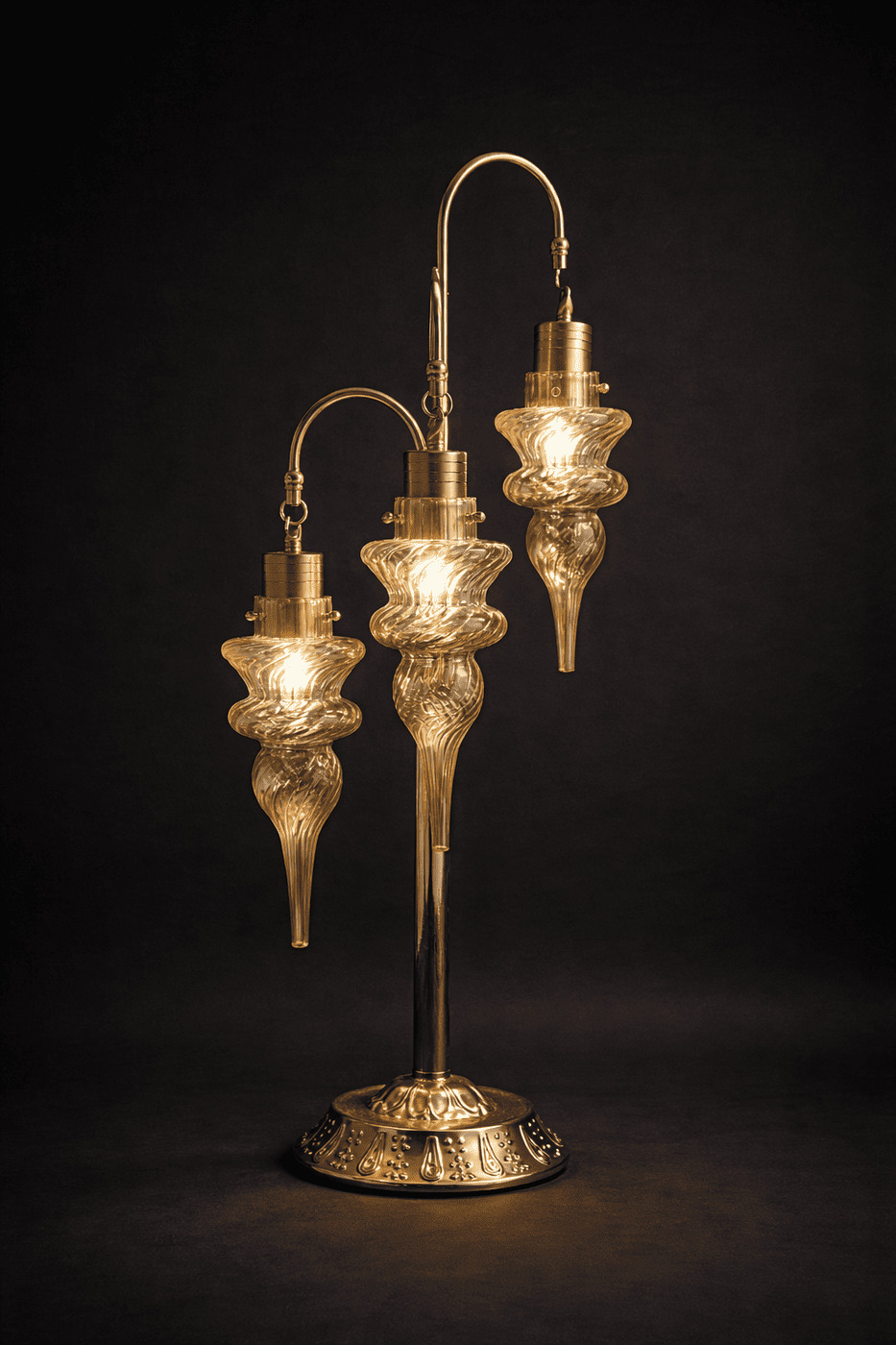 Swirled Glass Table Lamp - Image 2