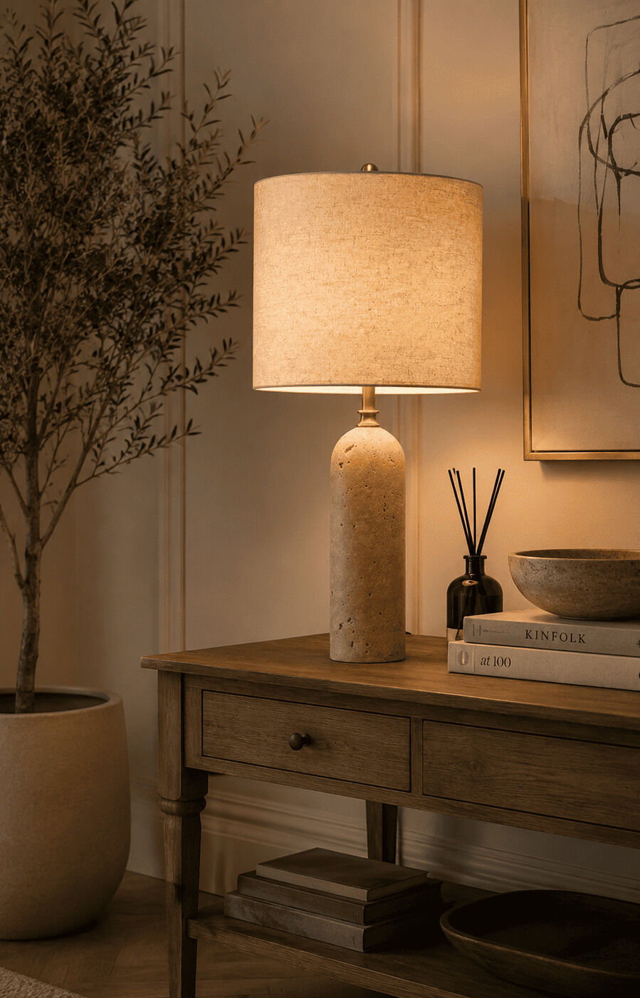 Stone Table Lamp