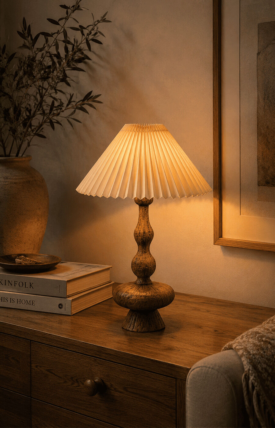 Walnut Table Lamp