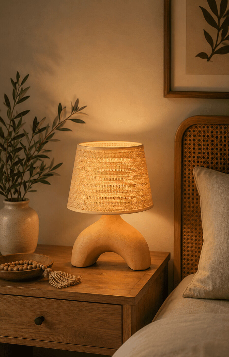 Big Cane Table Lamp