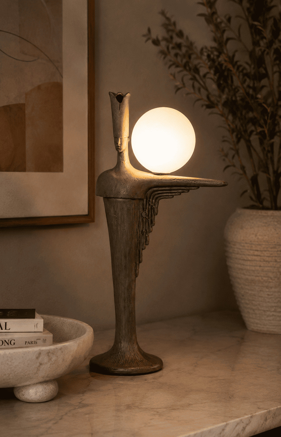 Ceramic Statue Table Lamp