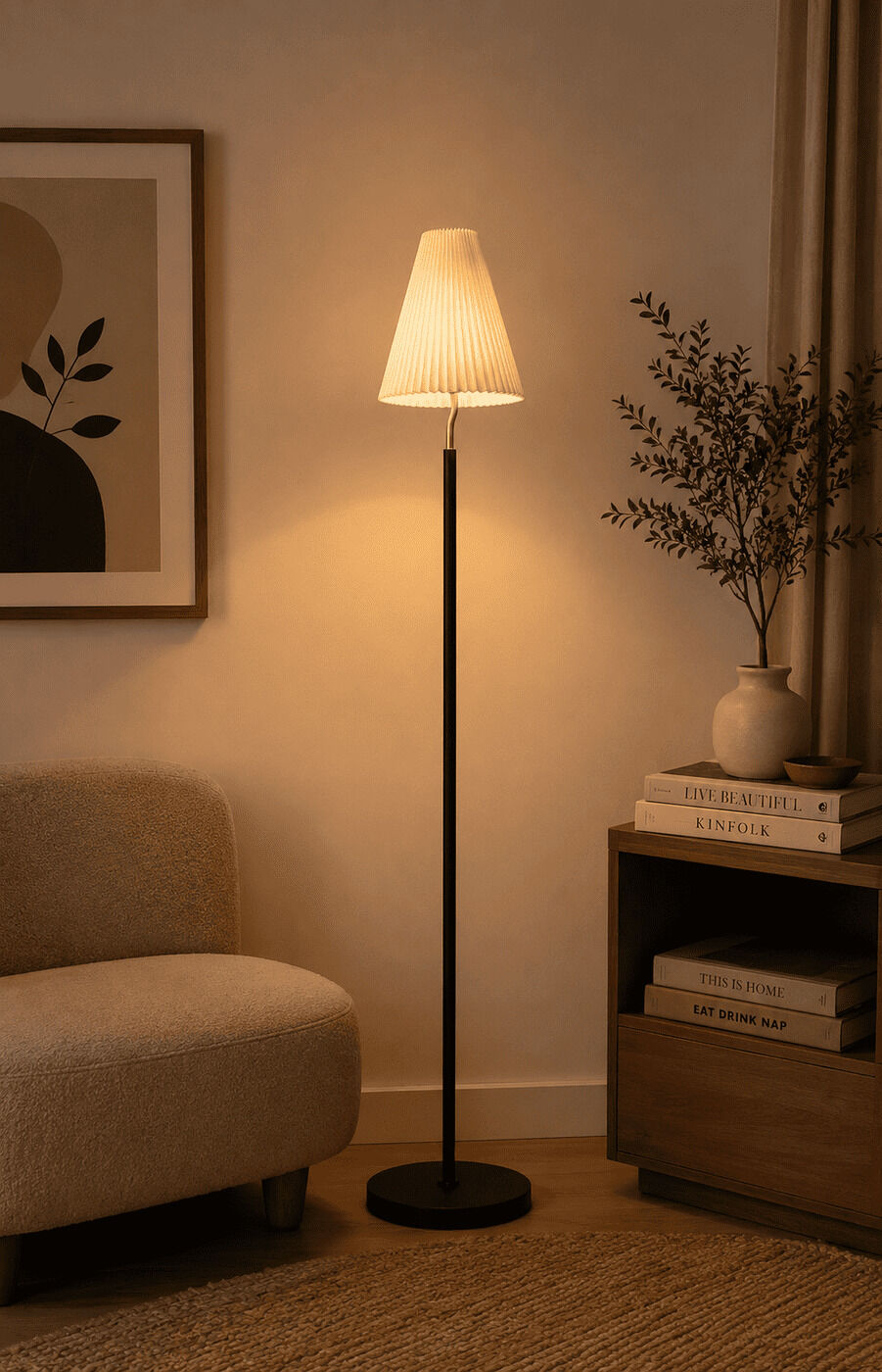 Black Stick Floor Lamp