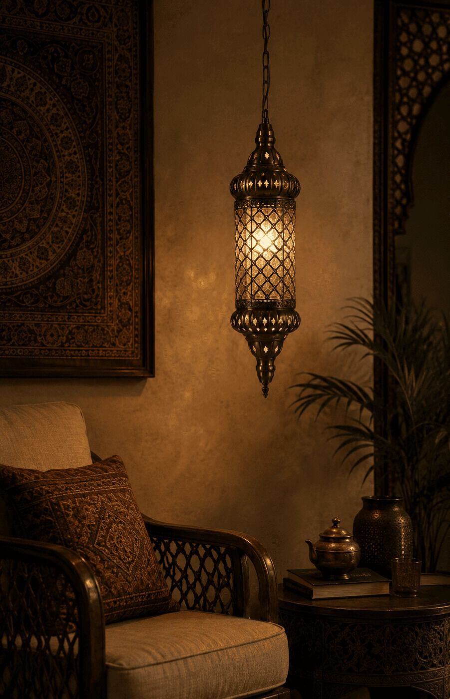 Black Metal Hanging Light